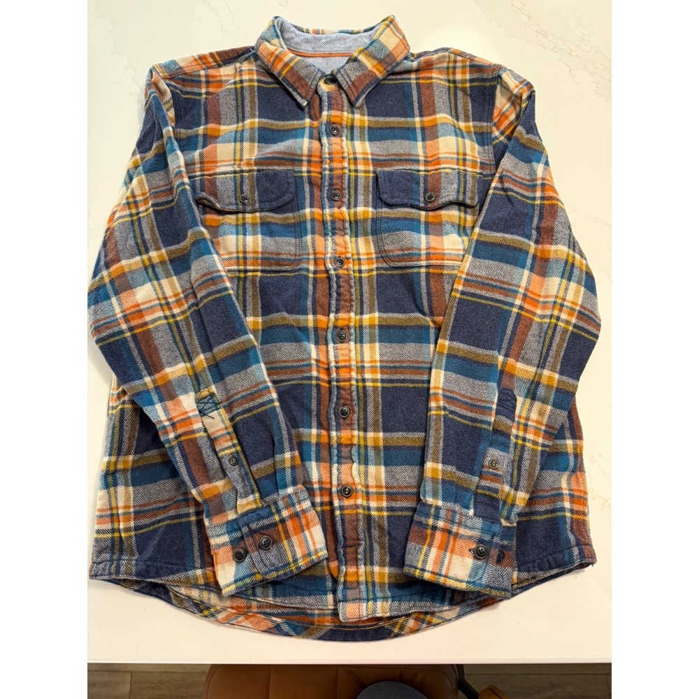 Fatface Men's Flannel Button-Up Shirt Medium Multicolor Plaid Long Sleeve